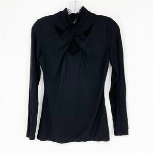 INC International Concepts Cutout Long Sleeve Top Size Medium